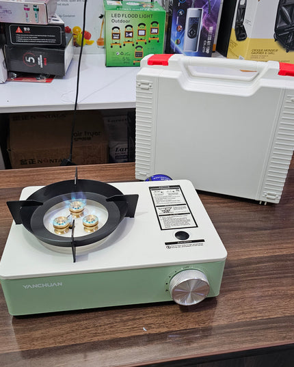 camping portable gas stove with carry box