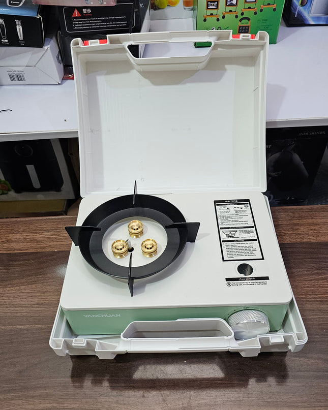 camping portable gas stove with carry box