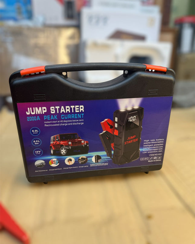 Rechargeable jump starter 3 in 1 function 18000 battery