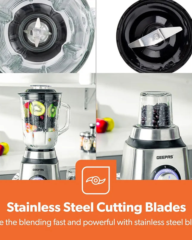 Geepas 2-in-1 Stainless Steel Blender GSB 44076 UK