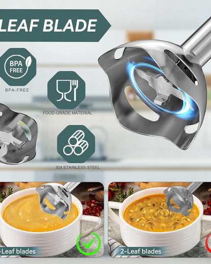 Juissiart 800W Multifunction 4 in 1 Hand Blender
