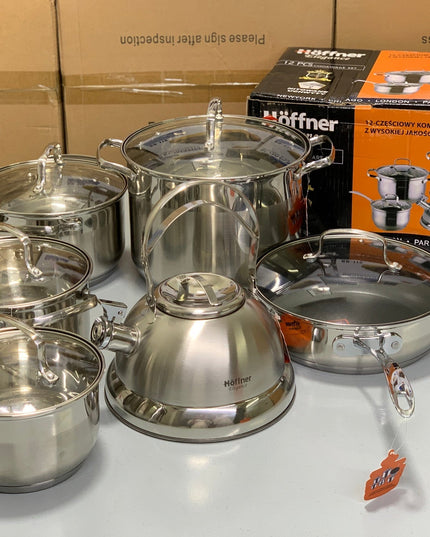 Germany Hoffner 12 Piece Cookware set with Kettle
