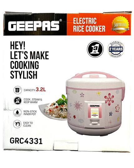 Geepas 3.2L Electric Rice Cooker GRC 4331