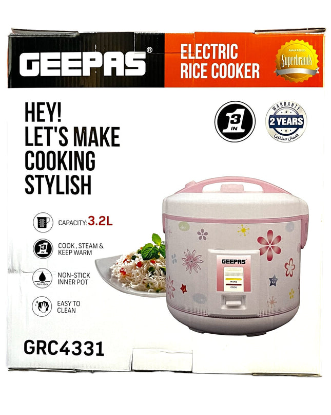 Geepas 3.2L Electric Rice Cooker GRC 4331