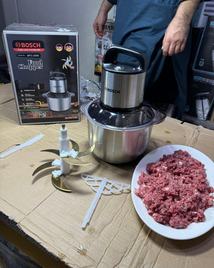 Germany Lot Bosch Electric Meat Chopper With SS 6Blades 2 Speeds Level