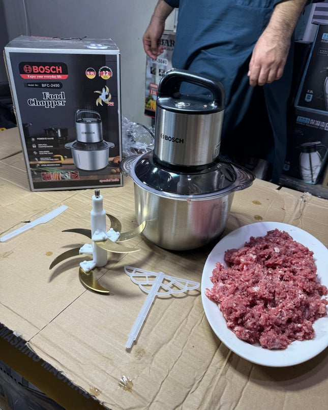 Germany Lot Bosch Electric Meat Chopper With SS 6Blades 2 Speeds Level