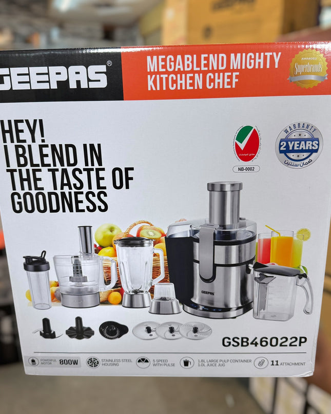 Geepas Megablend Mighty Kitchen Chef Food Factory GBS46022P