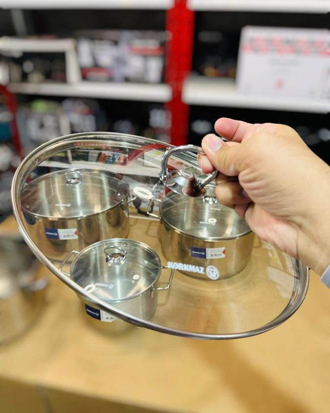 Korkmaz Turkey Astra A-1901 Cookware Set Cr-Ni