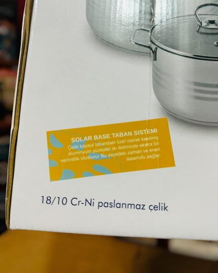 Korkmaz Turkey Astra A-1901 Cookware Set Cr-Ni
