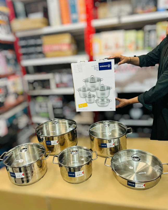 Korkmaz Turkey Astra A-1901 Cookware Set Cr-Ni
