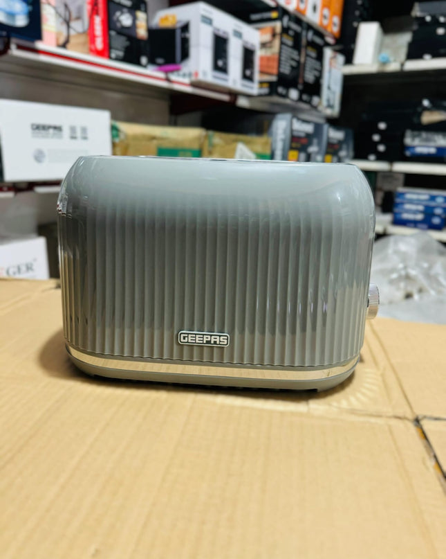 GEEPAS 1000W Fluted 2 Slice Toaster-36558UK
