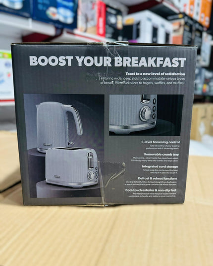 GEEPAS 1000W Fluted 2 Slice Toaster-36558UK