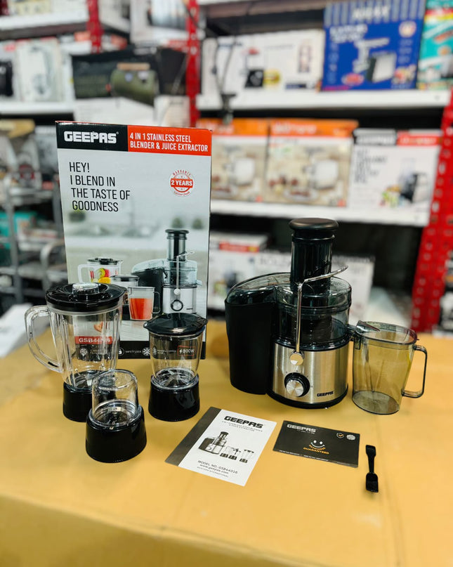 GEEPAS 800W 4 in 1 Blender & Juicer Extractor GSB 44016