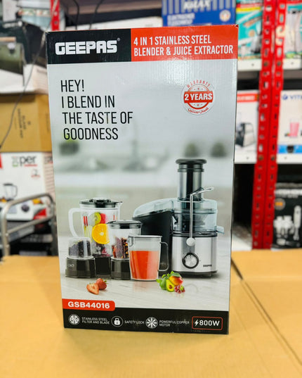 GEEPAS 800W 4 in 1 Blender & Juicer Extractor GSB 44016