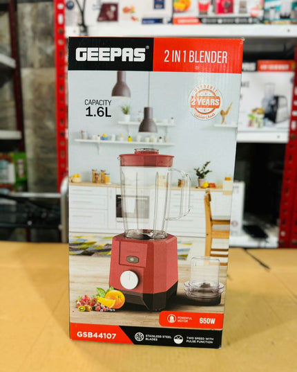Geepas 1.6L 2 in 1 Blender 650W-44107