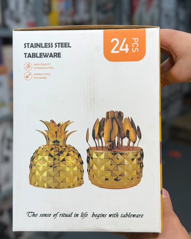 Pineapple 24 Piece Cutlery Set