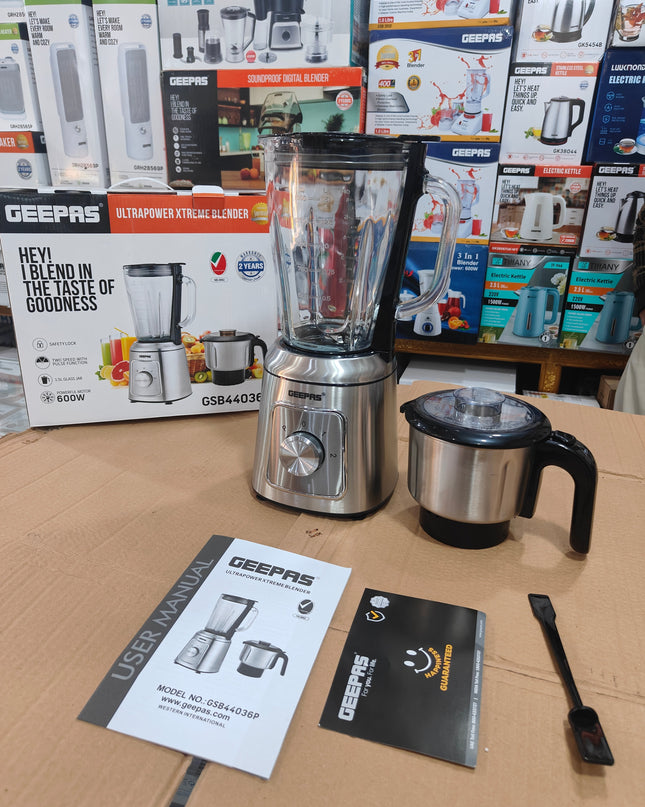 Geepas 2 in 1 ultrapower Xtreme blender set GSB 44036