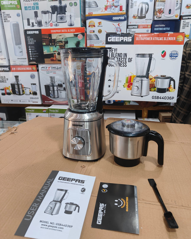 Geepas 2 in 1 ultrapower Xtreme blender set GSB 44036