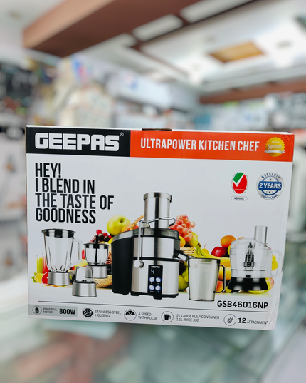 Geepas 12 in 1 kitchen master GSB 46016 ( juicer Blender)