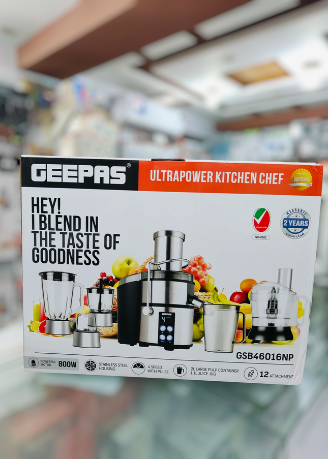 Geepas 12 in 1 kitchen master GSB 46016 ( juicer Blender)