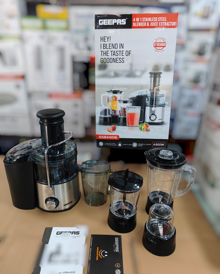 GEEPAS 800W 4 in 1 Blender & Juicer Extractor GSB 44016