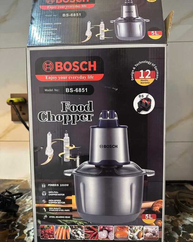 Germany Lot Bosch Electric Meat Chopper With SS 6Blades 2 Speeds Level