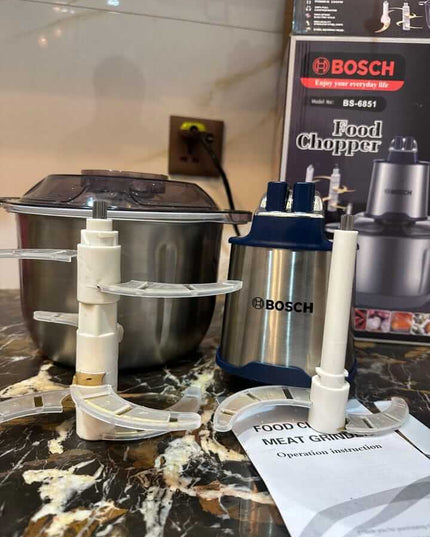 Germany Lot Bosch Electric Meat Chopper With SS 6Blades 2 Speeds Level