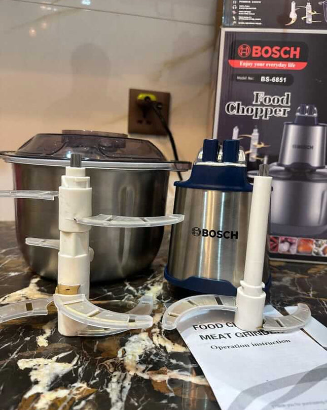 Germany Lot Bosch Electric Meat Chopper With SS 6Blades 2 Speeds Level