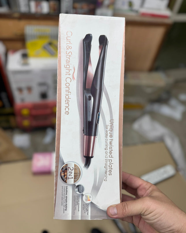 2 in 1 hair Twist Straightener  Curling Iron
