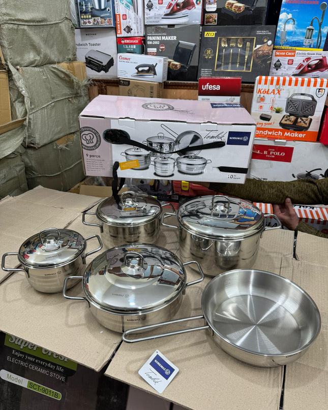 Korkmaz Tombik 9pcs Cookware Set