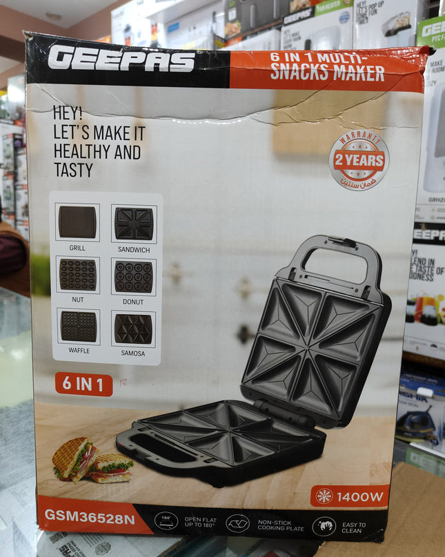 GEEPAS 6 in 1 multi snacks maker ( sandwich maker )