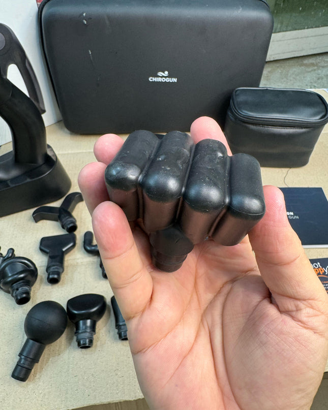 AMAZON LOT Chirogun Percussion Massage Gun With 17 Heads & 4 Speeds