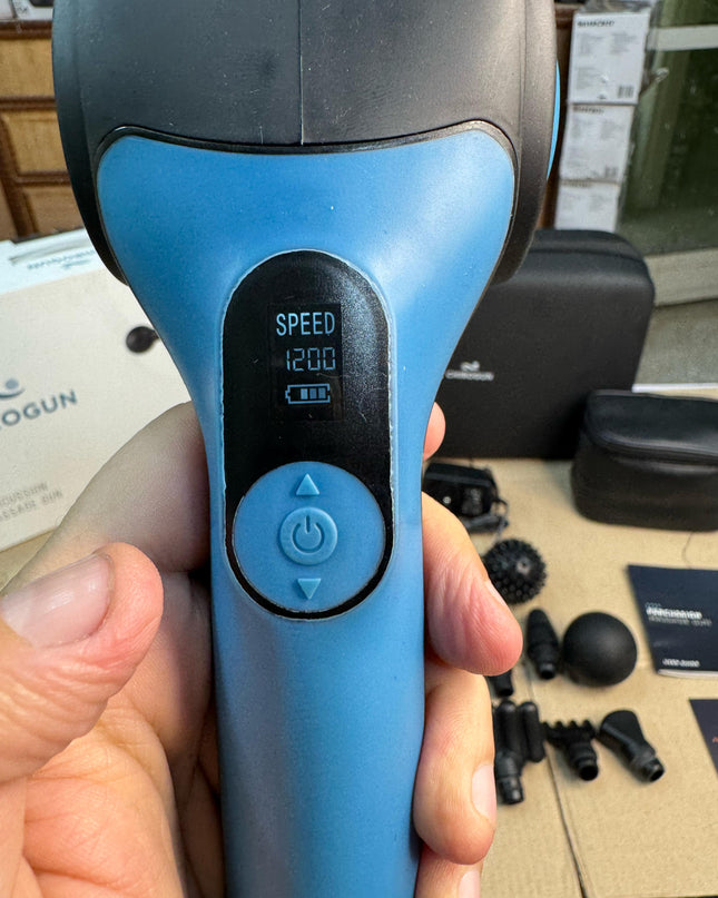 AMAZON LOT Chirogun Percussion Massage Gun With 17 Heads & 4 Speeds