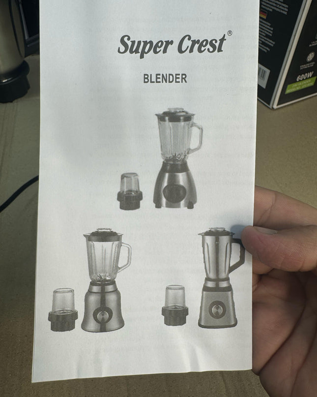 Germany super crest 3 in 1 stainless steel blender