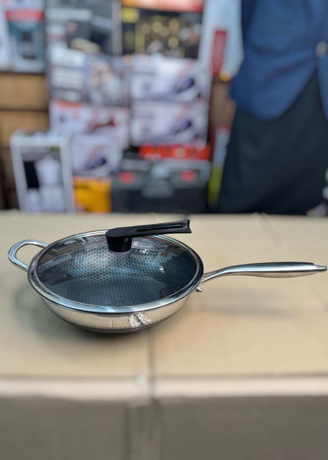 34cm Germany lesser honeycomb fry pan & handi