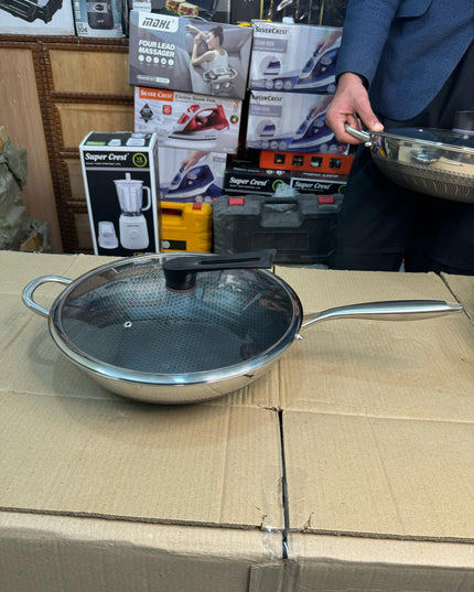34cm Germany lesser honeycomb fry pan & handi