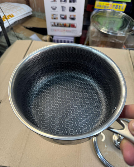 Honeycomb lesser coating sauce pan
