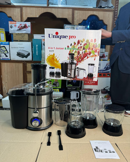 unique pro 4 in 1 juicer blender grinder