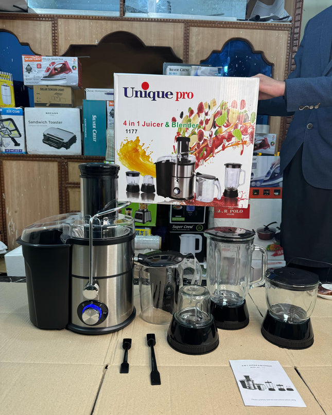 unique pro 4 in 1 juicer blender grinder