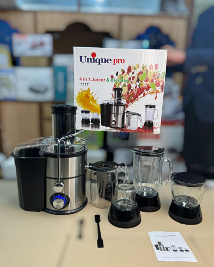 unique pro 4 in 1 juicer blender grinder