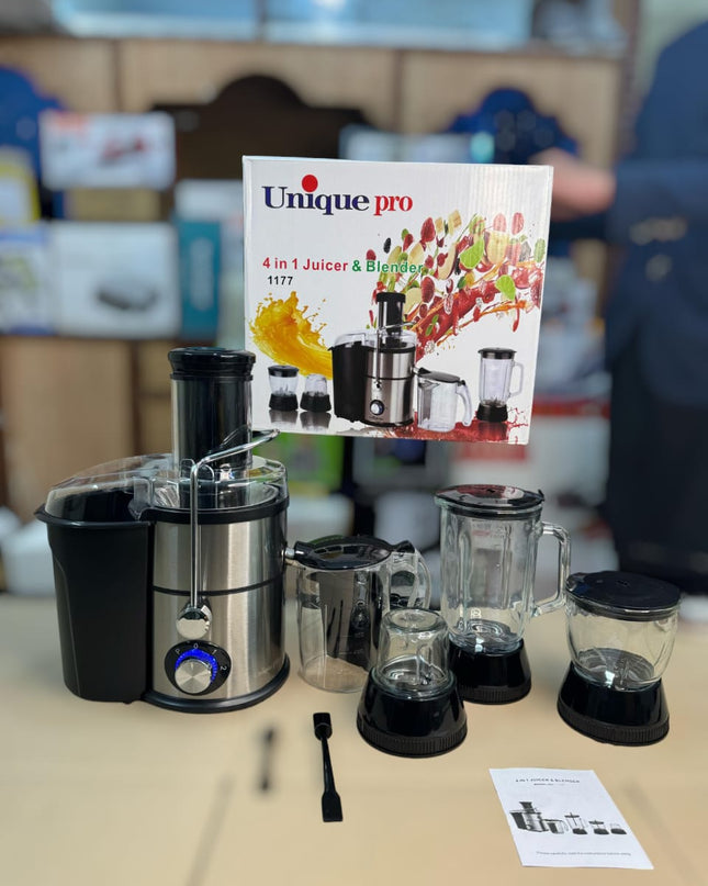 unique pro 4 in 1 juicer blender grinder