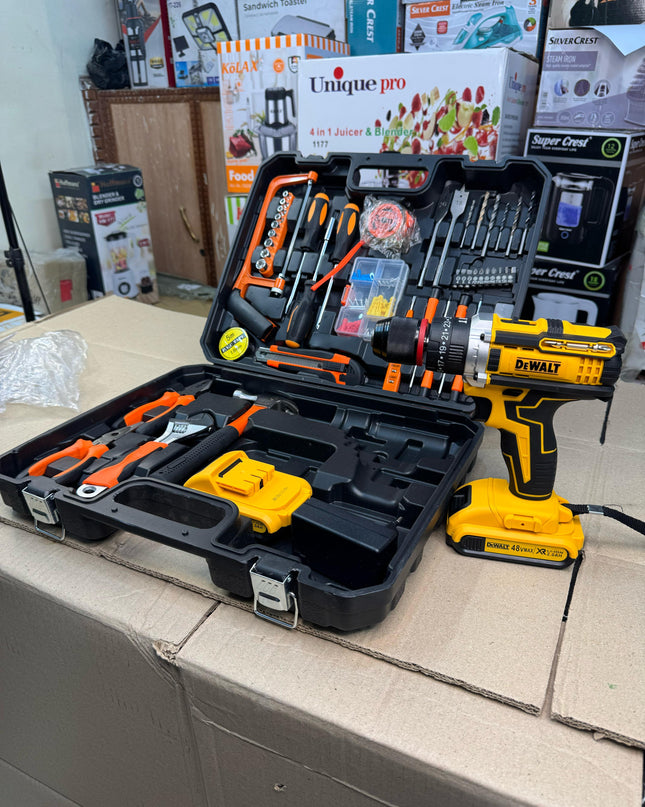 DeWalt metal chak commercial use 117 pcs drill machine set 48V