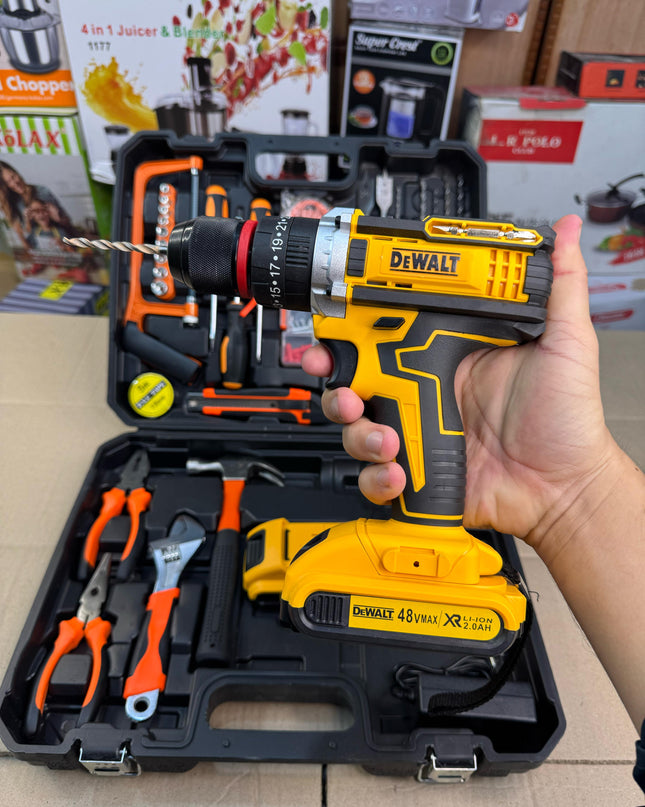 DeWalt metal chak commercial use 117 pcs drill machine set 48V