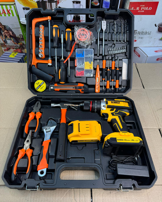 DeWalt metal chak commercial use 117 pcs drill machine set 48V