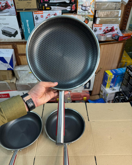 Germany handicraft FLAT fry pan 316 steel