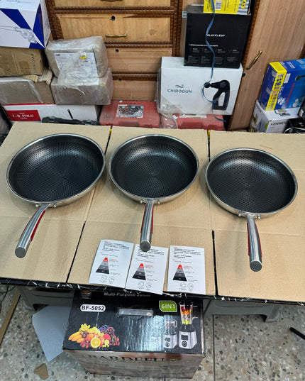 Germany handicraft FLAT fry pan 316 steel