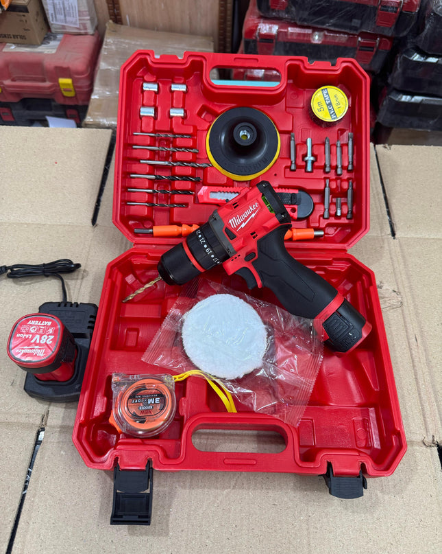 Milwakee Brushless 28V Drill machine with Toolkit