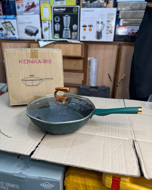 konka 32cm  granite deep frypan