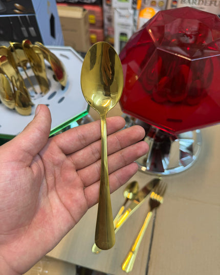Diamond cutlery golden 24 pcs set