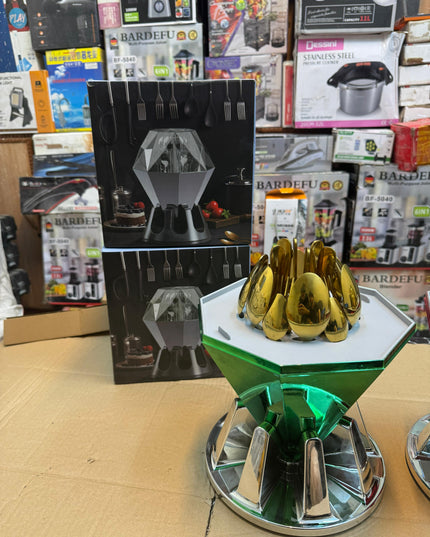 Diamond cutlery golden 24 pcs set